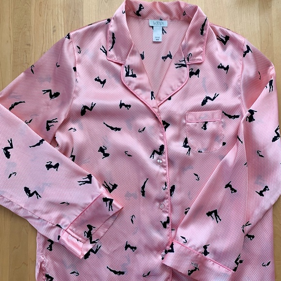 La Senza Satin Pajamas Sleepwear Size Medium - Picture 1 of 4